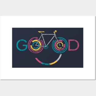 Cool Tees Good Smile Bike Cyclist Posters and Art